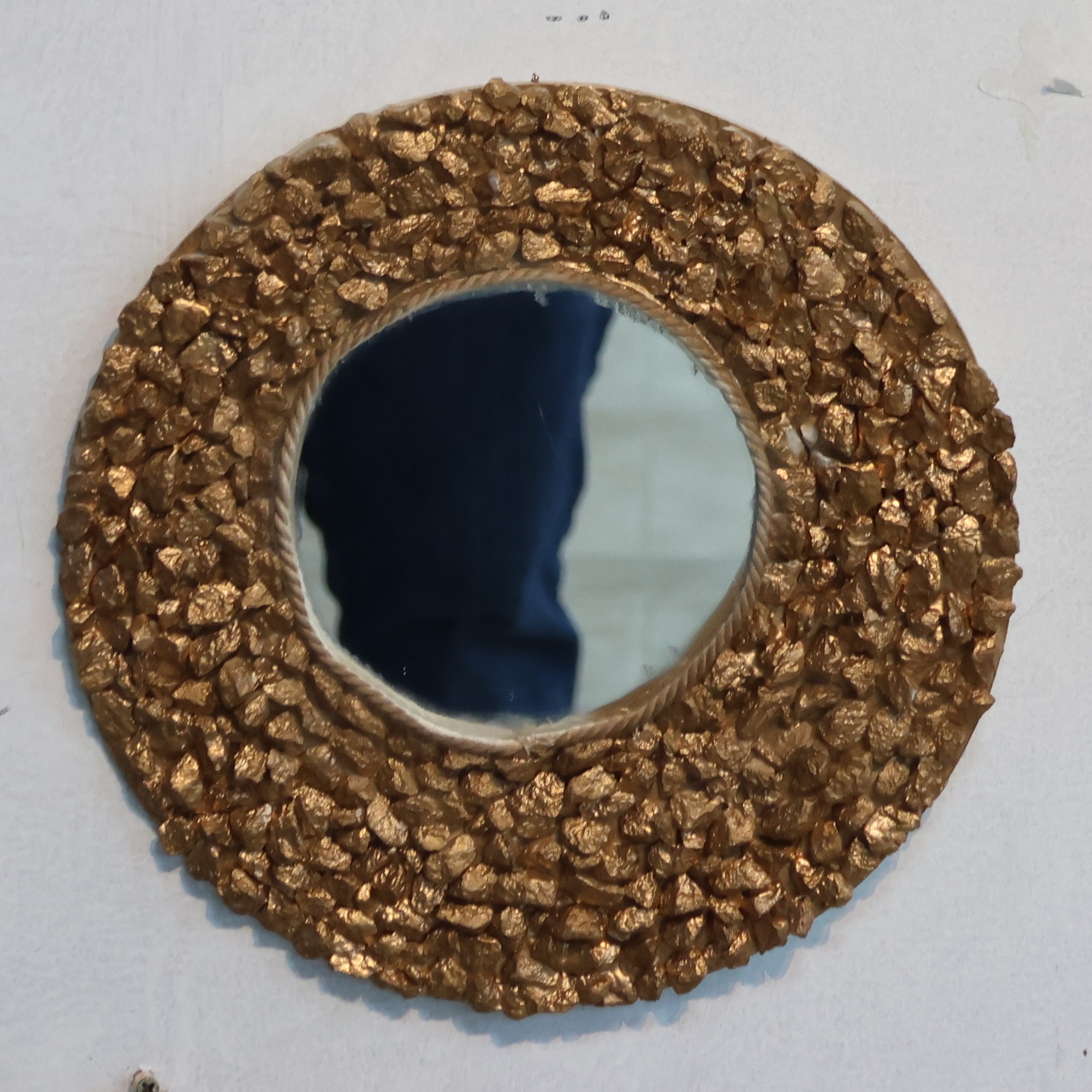 Handcrafted Pebble Mosaic Wall Mirror (Small-Size)